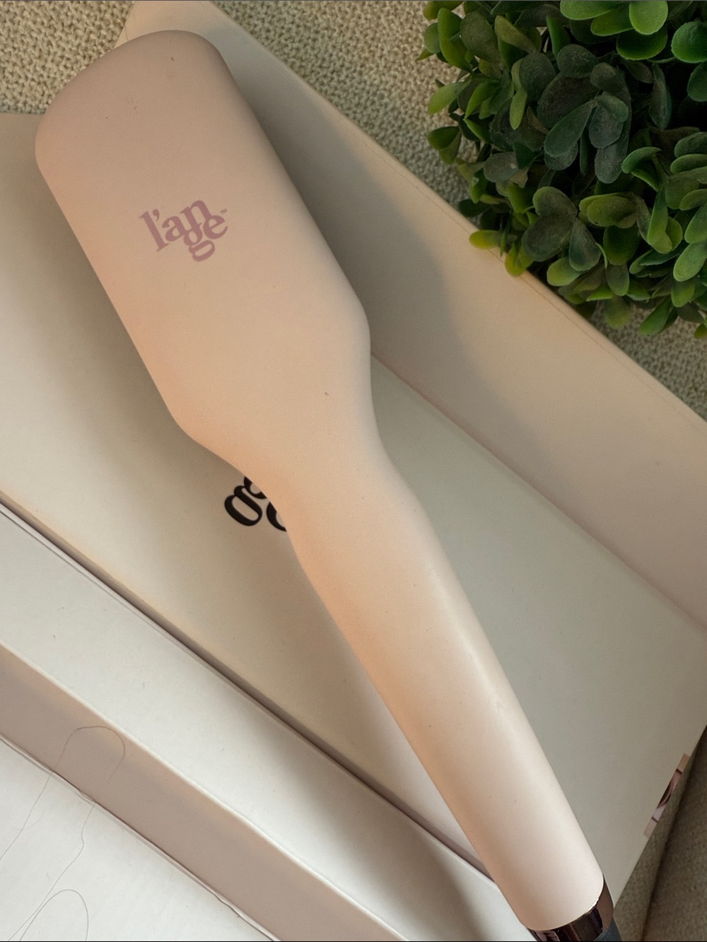 Lange Le Vite Ceramic Straightening Brush - Blush Pink - Picture 5 of 7